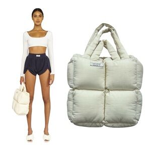 My Mum Made It Puffer Tote Bag Cream READ